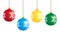 Christmas Colored Balls isolated illustration