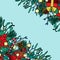 Christmas Colorful Angular Composition