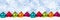 Christmas colorful balls banner decoration background snow winter copyspace copy space