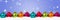 Christmas colorful balls banner decoration stars background copy