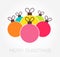 Christmas colorful baubles ornaments