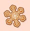 Christmas cookie candy snowflake vector sweet desserts cooked food traditional cakes for Xmas dinner and teatime