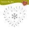 Christmas cookie. Connect the dots. Dot to dot by numbers activity for kids and toddlers. Children educational game for New Year