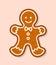 Christmas cookie man vector cake sweet desserts food traditional cakes for Xmas dinner and teatime cakeman cooked bakery