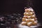Christmas cookie tree made with star cookie cutter gingerbread new year pasrty