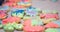 Christmas cookies decorated on a table