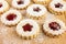 Christmas cookies filled with jam