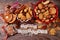 Christmas cookies and nuts assortment