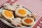 Christmas cookies, traditional shortbread Christmas cakes with jam and sugar