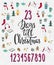 Christmas Countdown lettering typography set