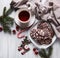 Christmas crackled chocolate cookies