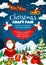 Christmas craft fair invitation poster with Santa