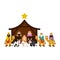 Christmas crib with all characters