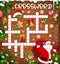 Christmas crossword cross puzzle with Santa, elf