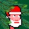 Christmas crypto characters NFT collection. Santa Claus, elf, reindeer, snowman pixel crypto art style