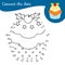 Christmas cupcake. Connect the dots. Dot to dot by numbers activity for kids and toddlers. Children educational game for New Year