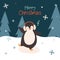 Christmas Cute Dancing Penguin with headphones