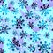 Christmas cute snowflakes seamless pattern with in naive baby style.