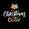 Christmas cutie. Christmas ink hand lettering phrase