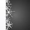 Christmas dark background with white snowflakes - dark version