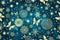 Christmas dark blue seamless pattern