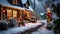 Christmas decorated classic Cabin: Snow-Capped Serenity