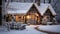 Christmas decorated classic Cabin: Snow-Capped Serenity