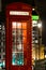 Christmas decorated classic phone bos in Westminster, London