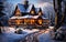 Christmas Decorated Cozy Country House