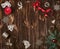 Christmas decoration background with copy space.