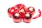 Christmas decoration ball of red color; Christmas parties