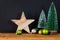 Christmas decoration black background with tree glass balls and