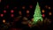 Christmas decoration and blinking lights Christmas tree on colorful bokeh lights background