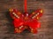 Christmas decoration butterfly with crystals