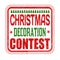 Christmas decoration contest grunge rubber stamp