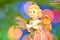 Christmas decoration, figure of little angel singing carols