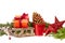 Christmas Decoration (gift box, stars,wood sled,metal bucket) i