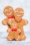 Christmas decoration with Happy Gingerbread man family