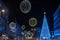 Christmas decoration and lights of the city of Vigo