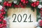 Christmas Decoration Like Fir Tree Branch, Text 2021