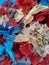 Christmas decoration multicolor blue red golden