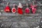 Christmas decoration placed on wooden planks