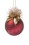 Christmas decoration red with gold flower ball