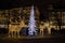 Christmas decoration of reindeer and chrsitmas tree in Helsinki, Finland