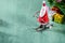 Christmas decoration, skating santa claus