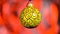 Christmas decoration or toy for Christmas tree with shimmering details. Festive decoration for Christmas tree, yellow
