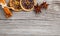 Christmas decoration on wood background