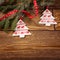 Christmas decoration, on wood background, Norwegian Christmas tree ornament