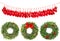 Christmas decoration wreath red ribbon bow advent calendar
