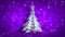 Christmas decoration xmas tree loop purple glitter